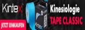  Das Kintex Kinesiologie Tape ist in seiner Anwendungsmöglichkeit sehr vielseitig 